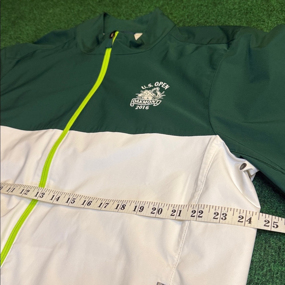 Polo Golf Ralph Lauren Full Zip Weatherproof Jacket (Green & White / Size Large) - Picture 3 of 7